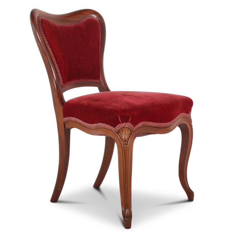 Victorian Set of Four Solid Mahogany Chairs, circa 1880