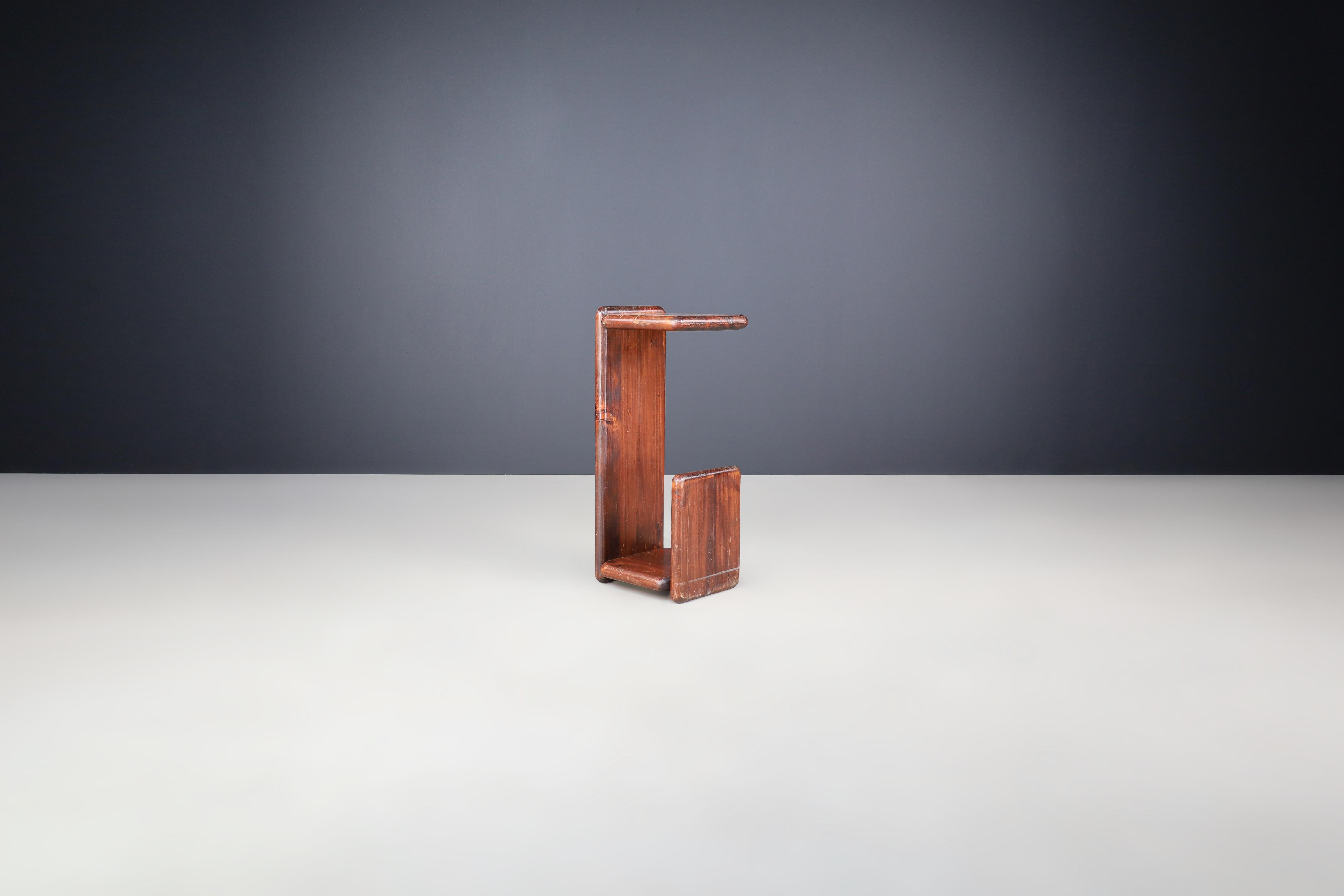 Set of Four Solid Pine Bar Stools or Benches, The Netherlands, 1970s For Sale 4
