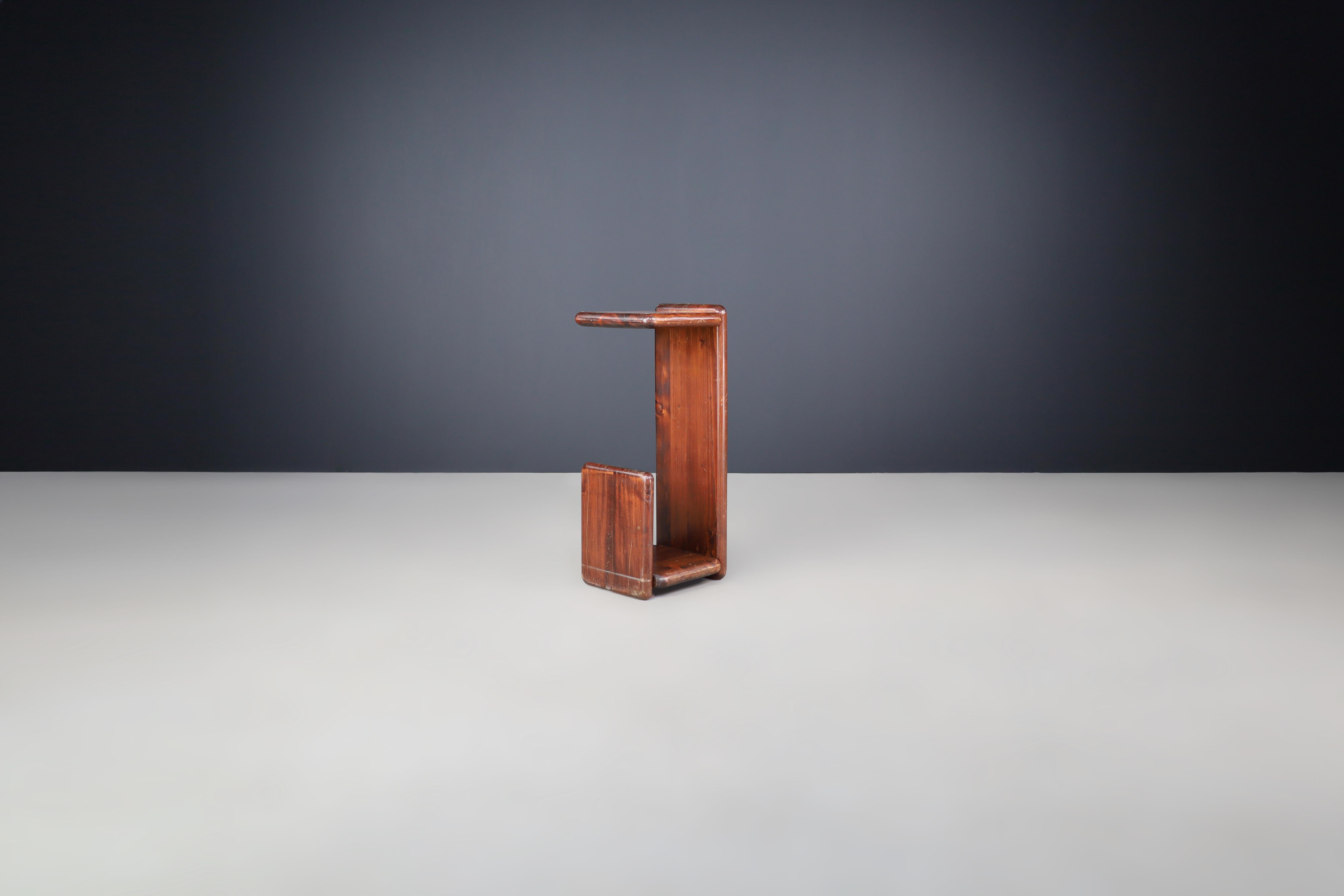 Set of Four Solid Pine Bar Stools or Benches, The Netherlands, 1970s For Sale 1