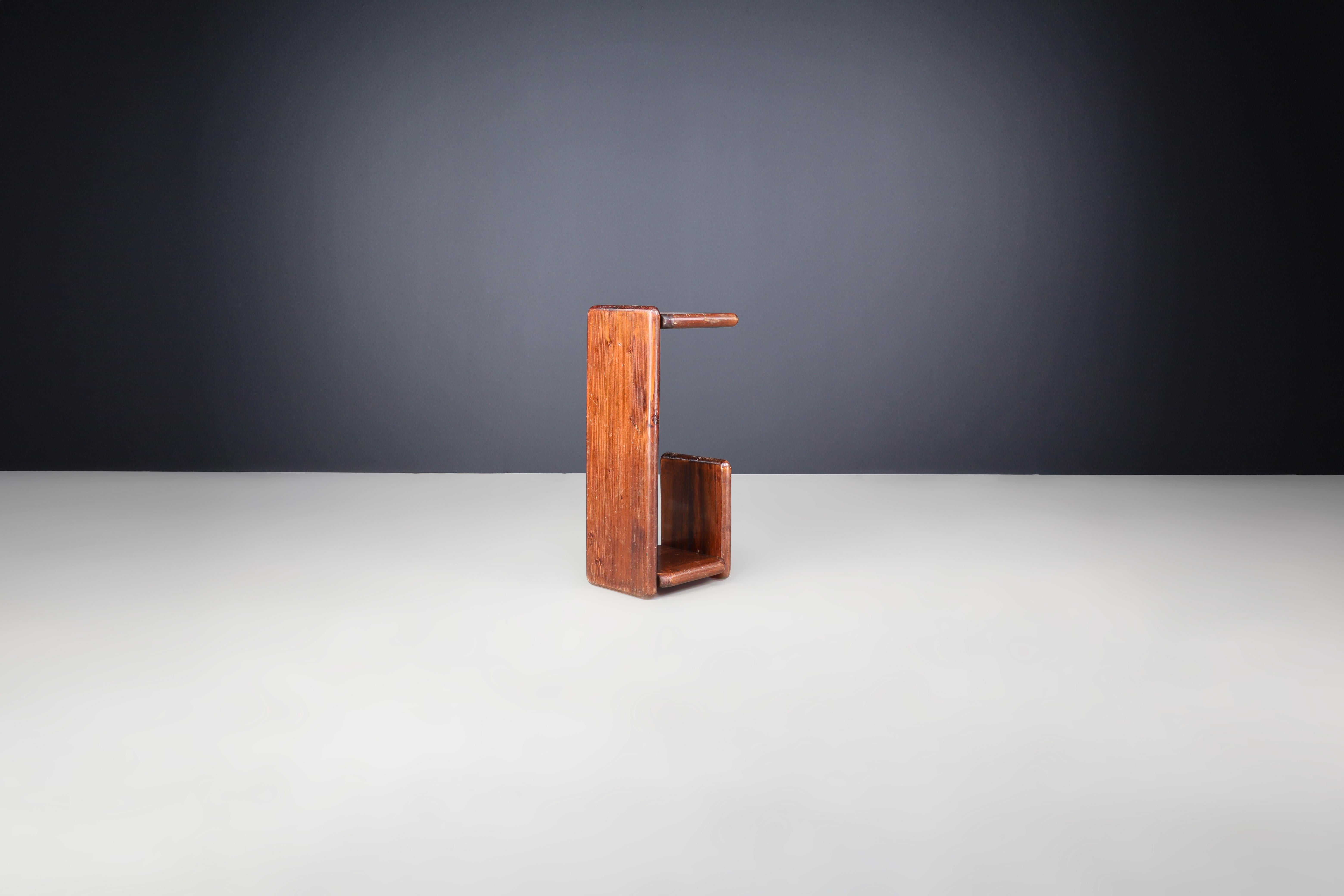 Set of Four Solid Pine Bar Stools or Benches, The Netherlands, 1970s For Sale 2