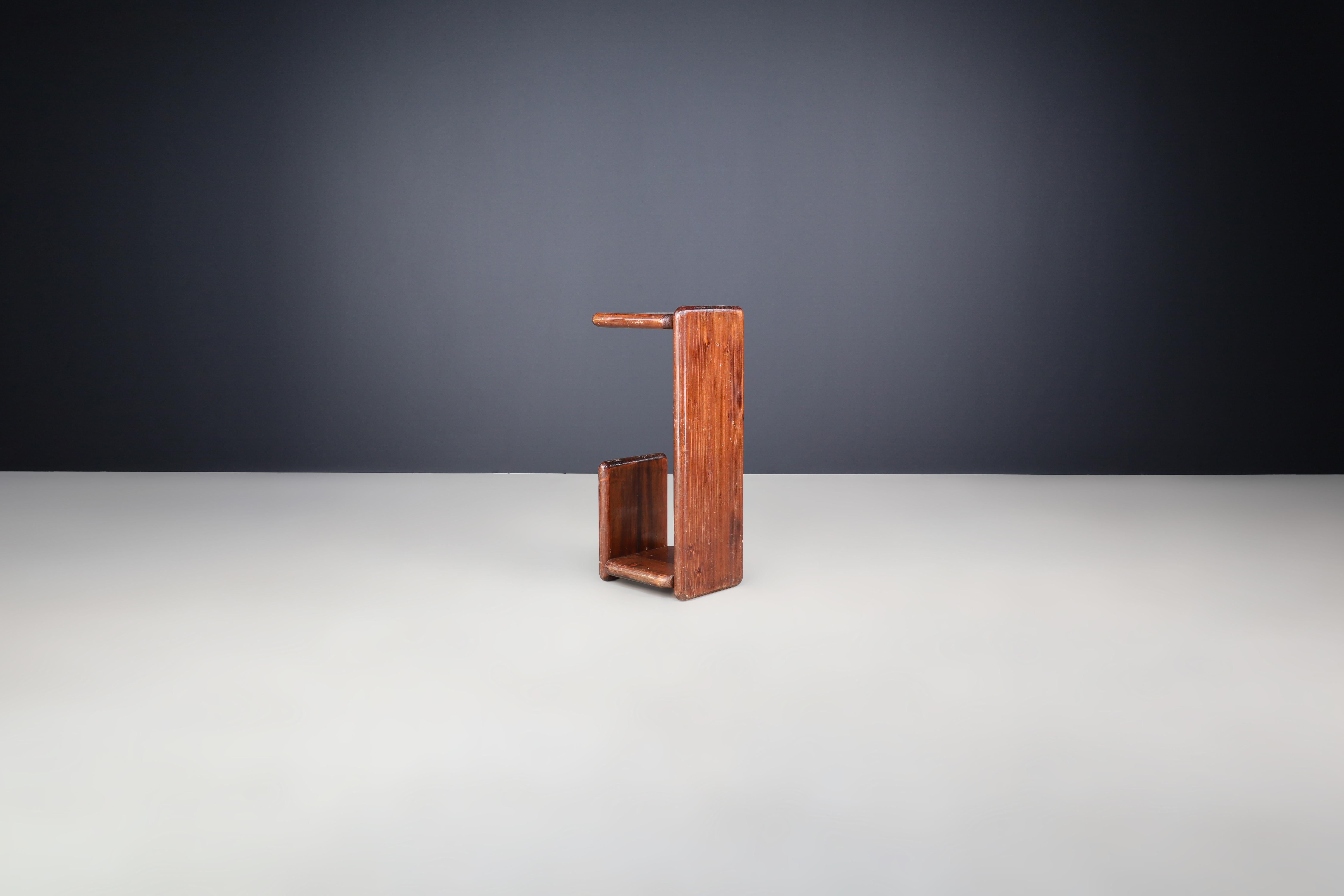 Set of Four Solid Pine Bar Stools or Benches, The Netherlands, 1970s For Sale 3