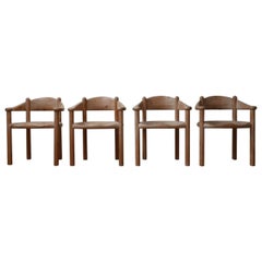 Set of Four Solid Pine Dining Chairs by Rainer Daumiller '4'