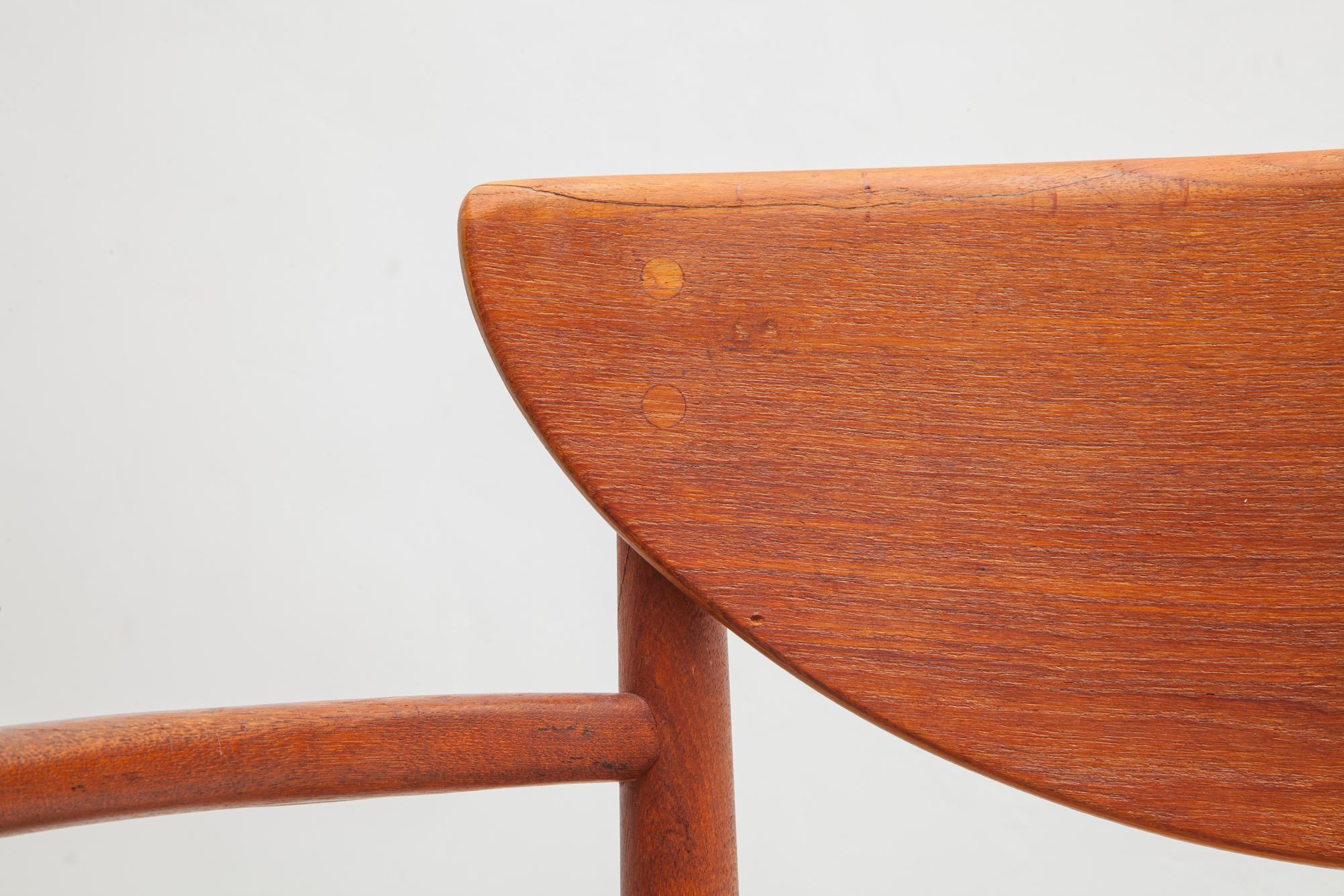Scandinavian Modern Set of Two Solid Teak Armchairs by Peter Hvidt, Orla Mølgaard-Nielsen, Denmark