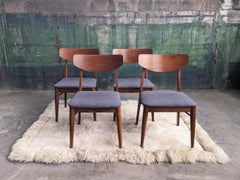 Set of Four Solid Wood Dining Chairs for Stanley Furniture by Paul Browning