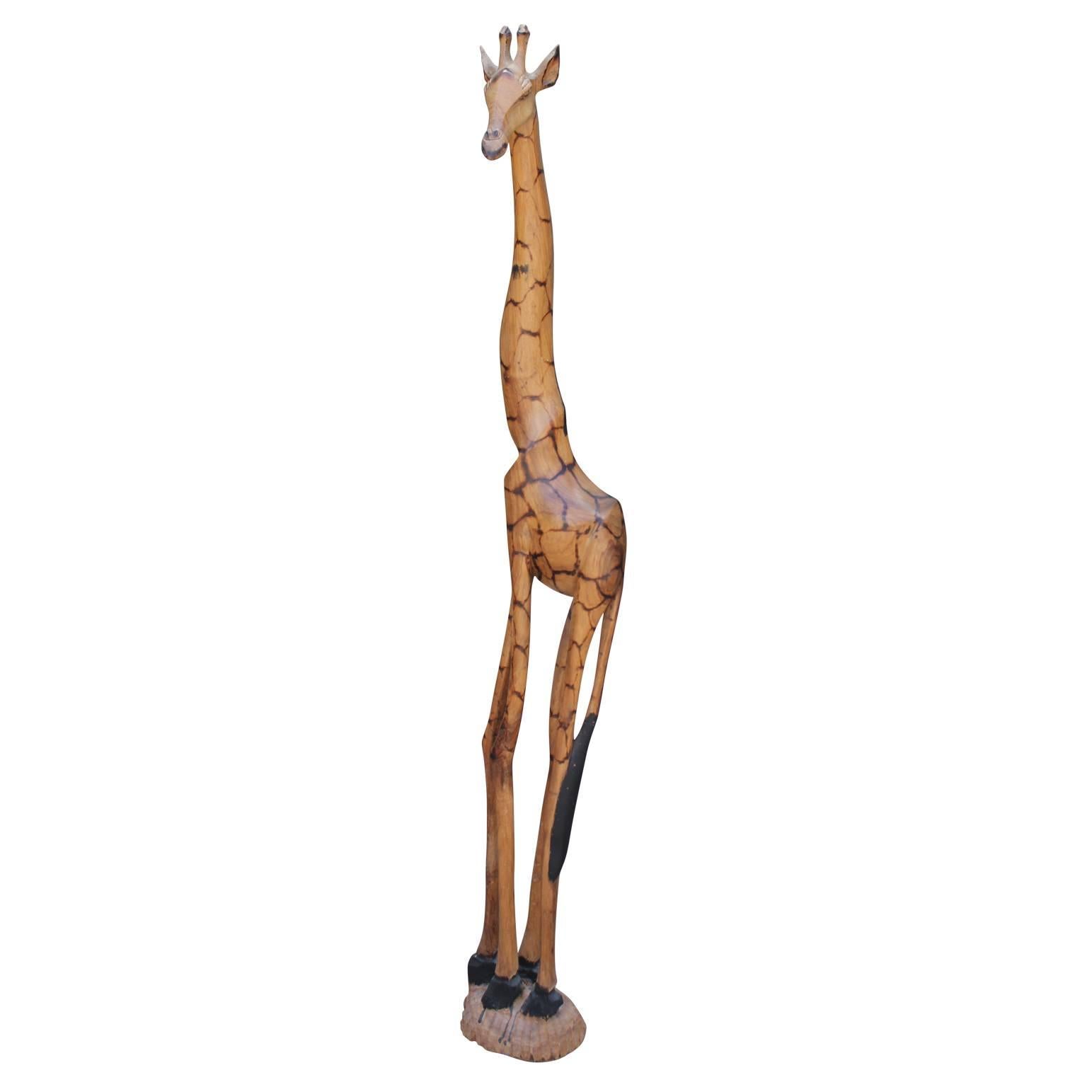 hand carved giraffes from africa