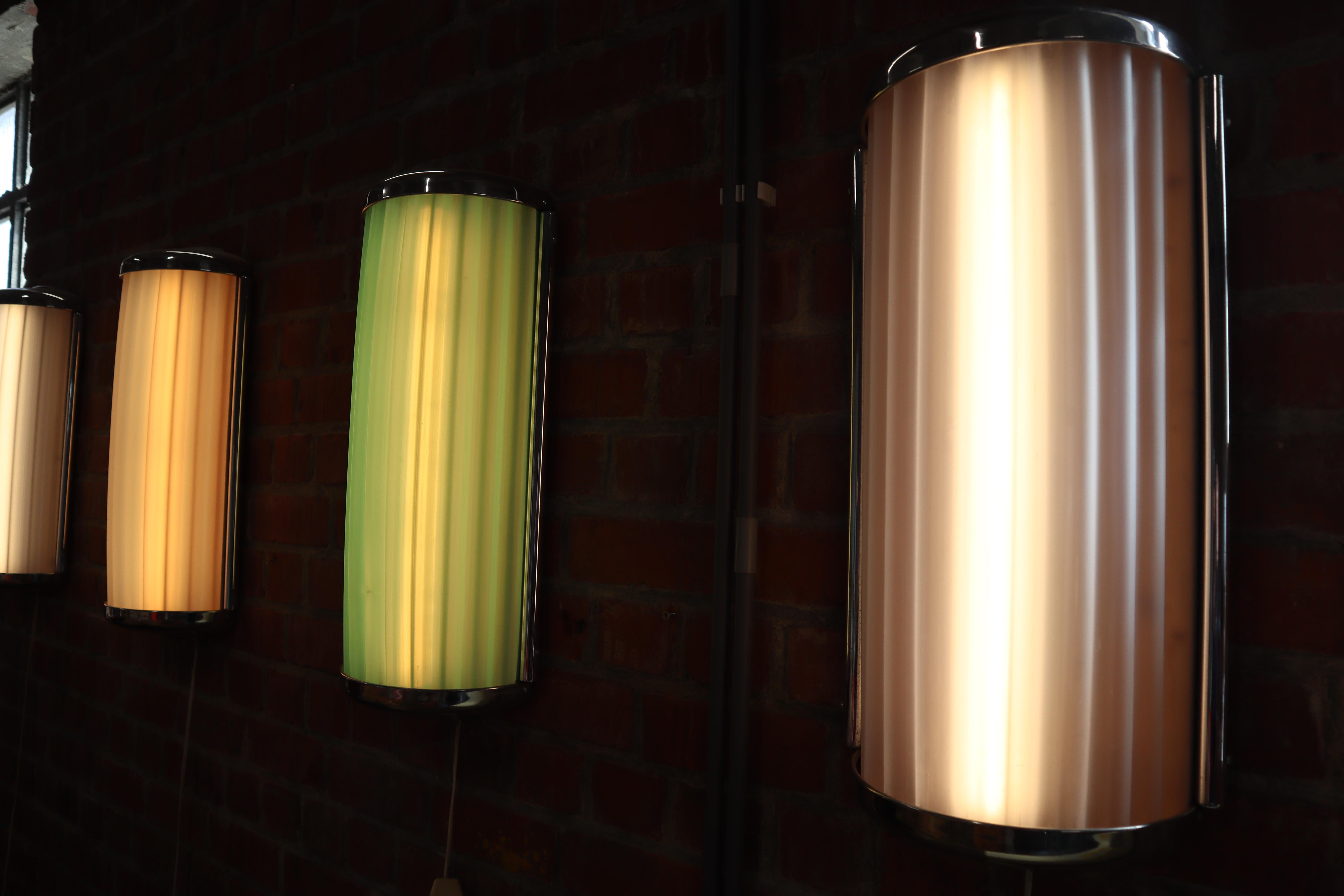 Set of Four Space Age Wall Lamps 5