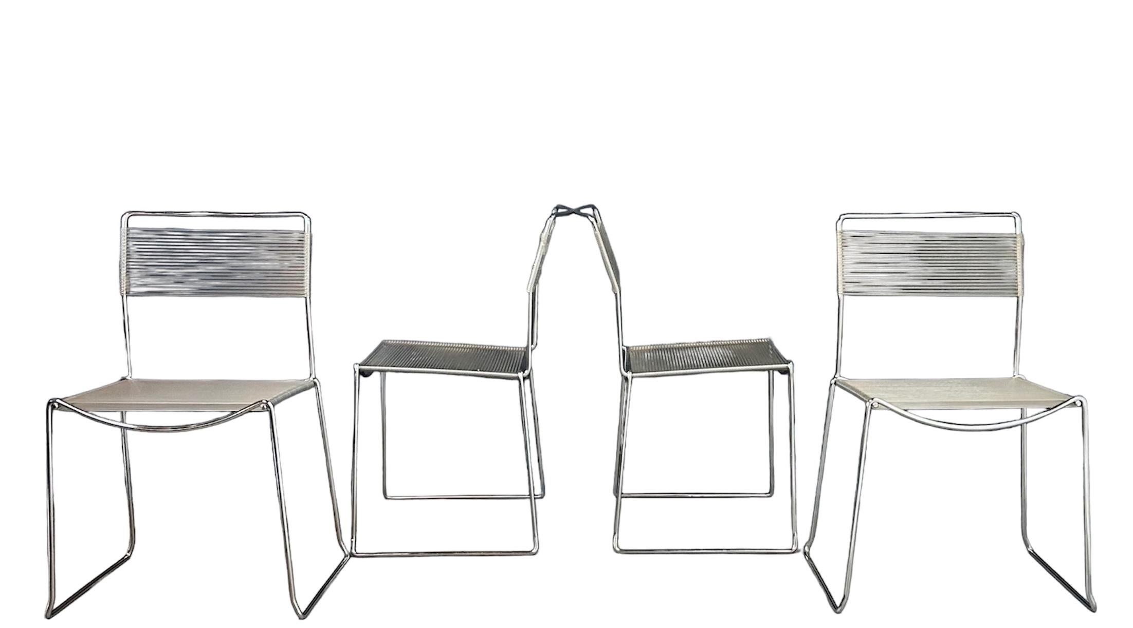European Set of Four Spaghetti Chairs by Giandomenico Belotti for Alias, 1980s For Sale