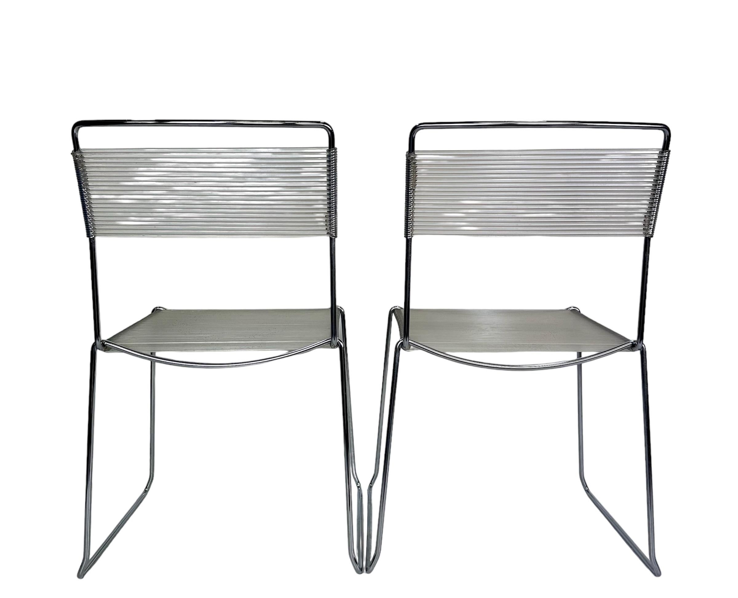 Set of Four Spaghetti Chairs by Giandomenico Belotti for Alias, 1980s In Good Condition For Sale In Philadelphia, PA