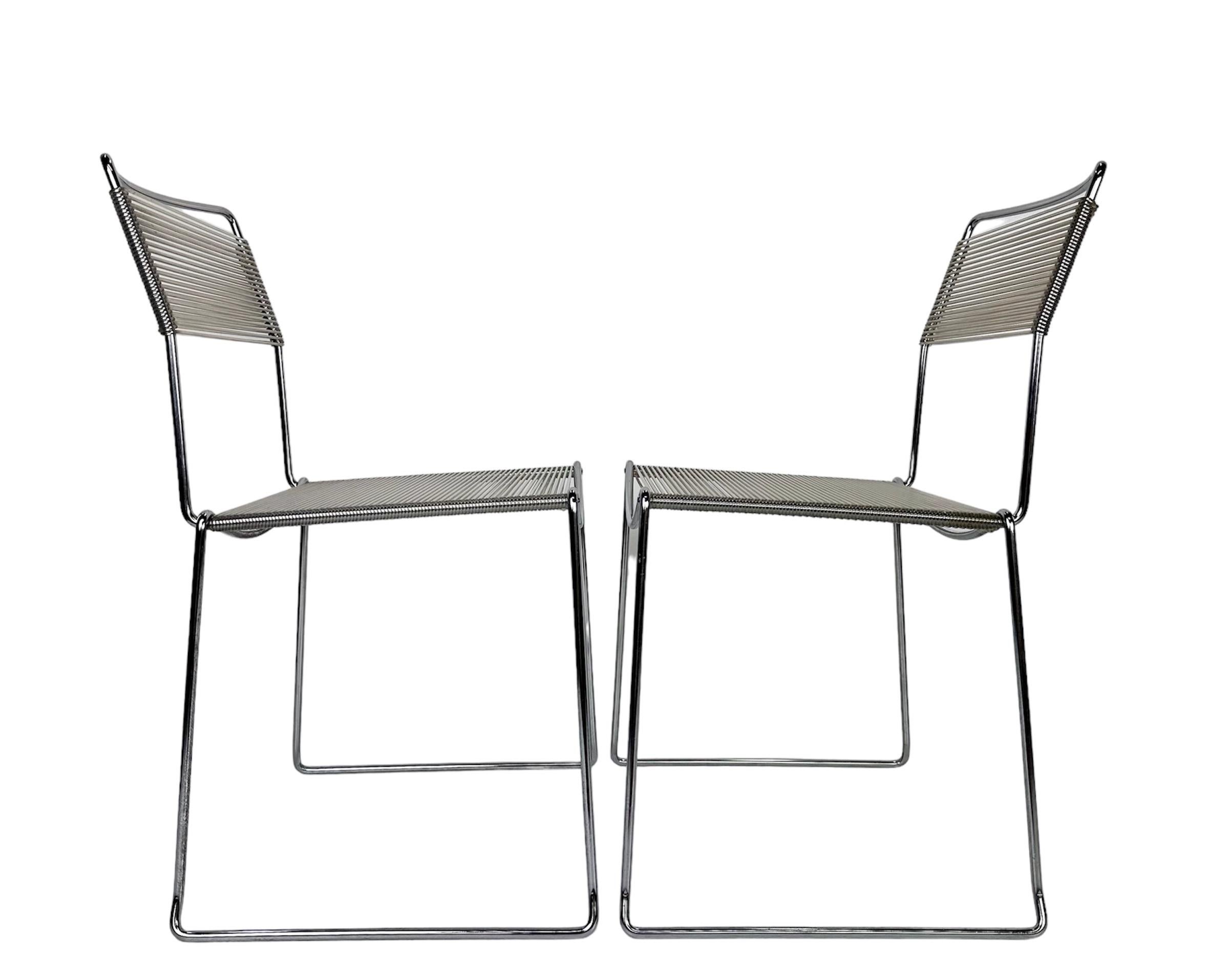 European Set of Four Spaghetti Chairs by Giandomenico Belotti for Alias, 1980s