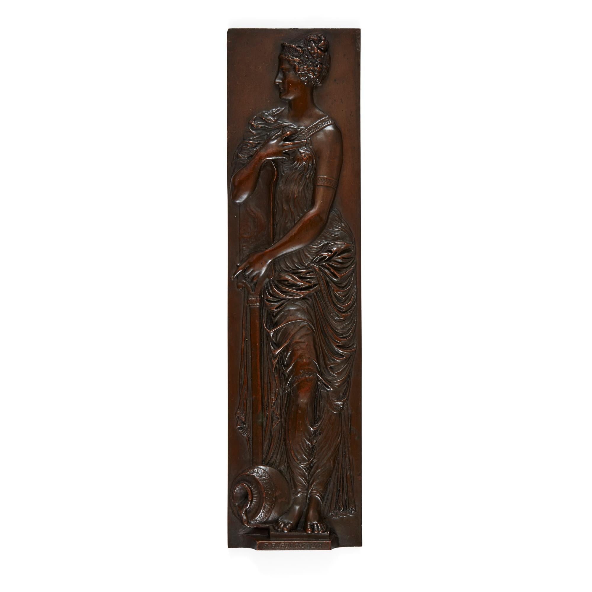 Set of Four Spelter Plaques by Ferdinand Barbedienne In Good Condition For Sale In London, GB