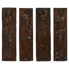 Set of Four Spelter Plaques by Ferdinand Barbedienne