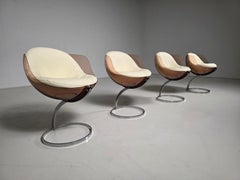 Set of four “Sphère” dining chairs by Boris Tabacoff for MMM, France, 1970s
