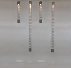 Set di quattro lampade da soffitto Spirali di Angelo Mangiarotti per Candle, anni '70