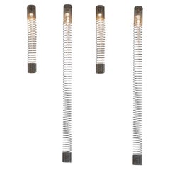 Set of four Spirali ceiling lamps by Angelo Mangiarotti for Candle, 1970s