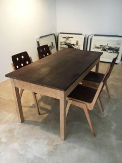 Set of Four Stacking Chairs Franz Schuster, Duo-Colored, Austria 1950s