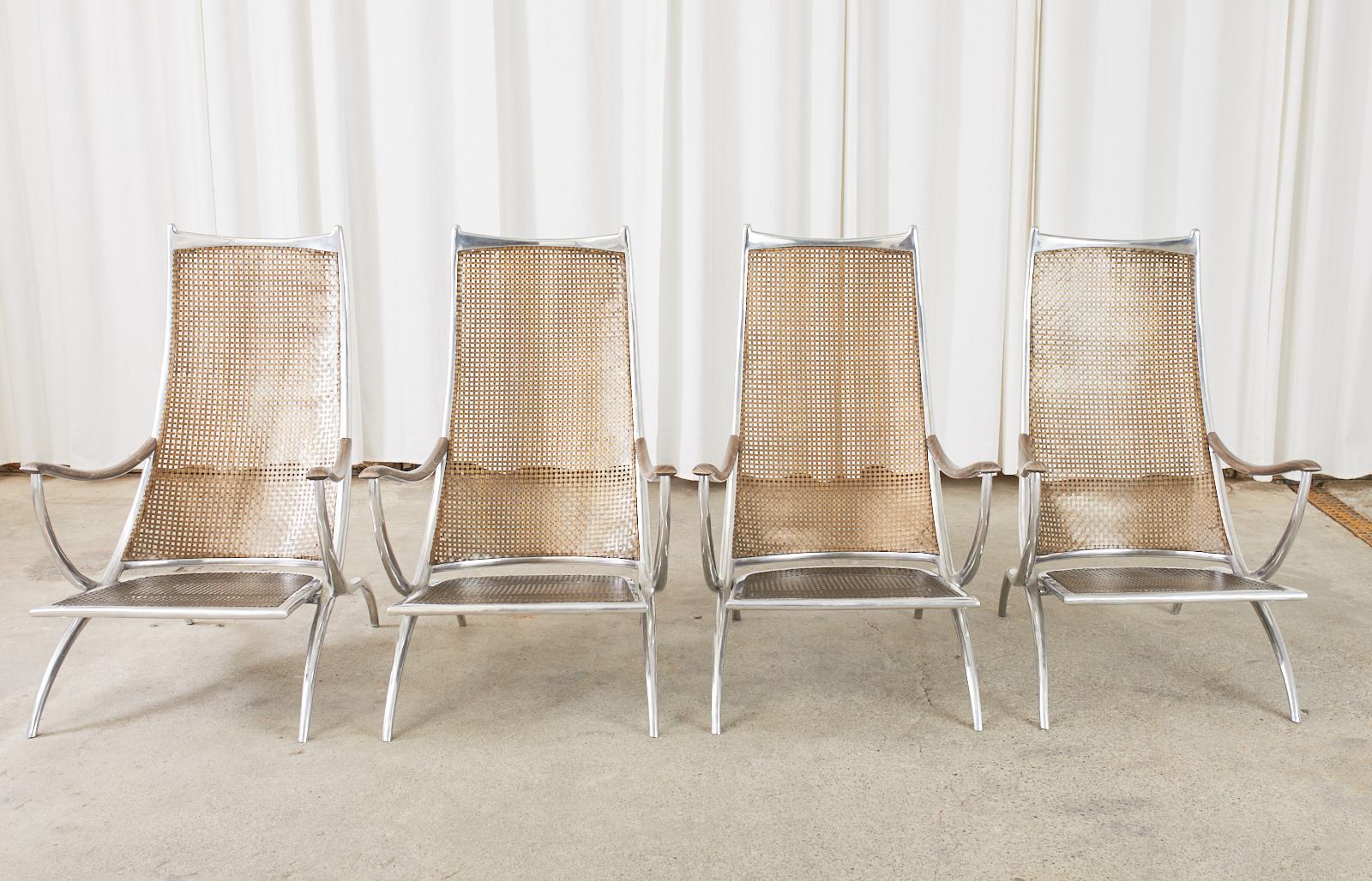 Polished Steel Bronze Turku Lounge Chairs by Ironies 