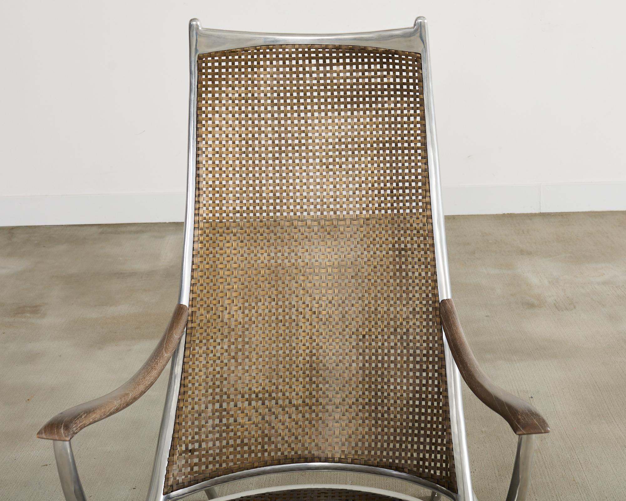 Set of Four Steel Bronze Turku Lounge Chairs by Ironies For Sale 7
