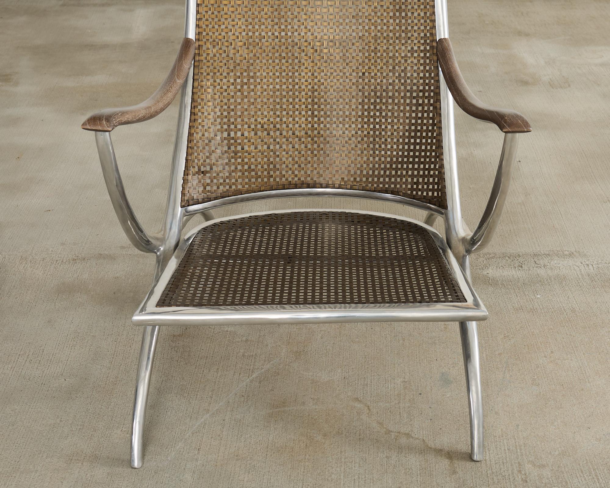 Set of Four Steel Bronze Turku Lounge Chairs by Ironies For Sale 8