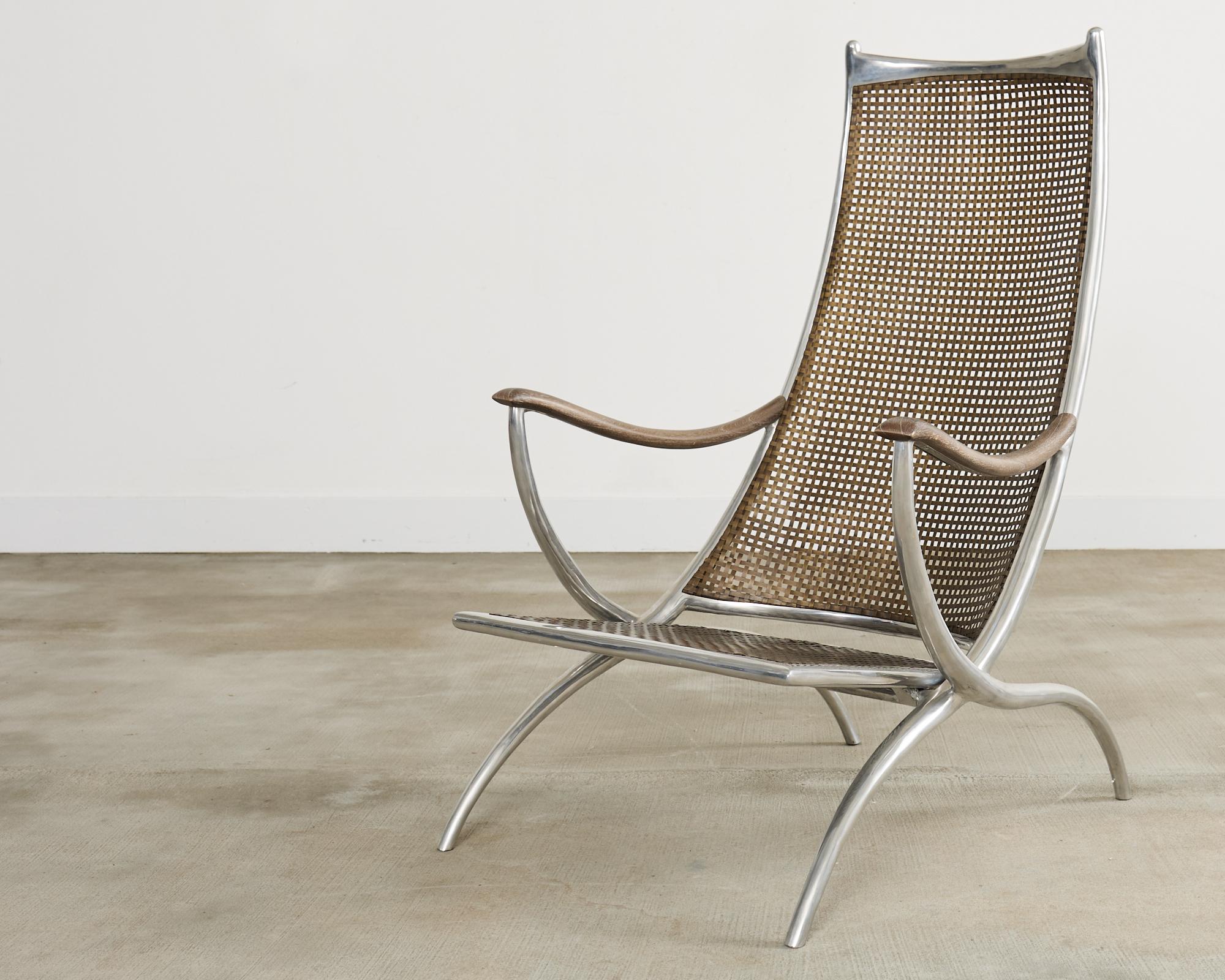 Set of Four Steel Bronze Turku Lounge Chairs by Ironies For Sale 13