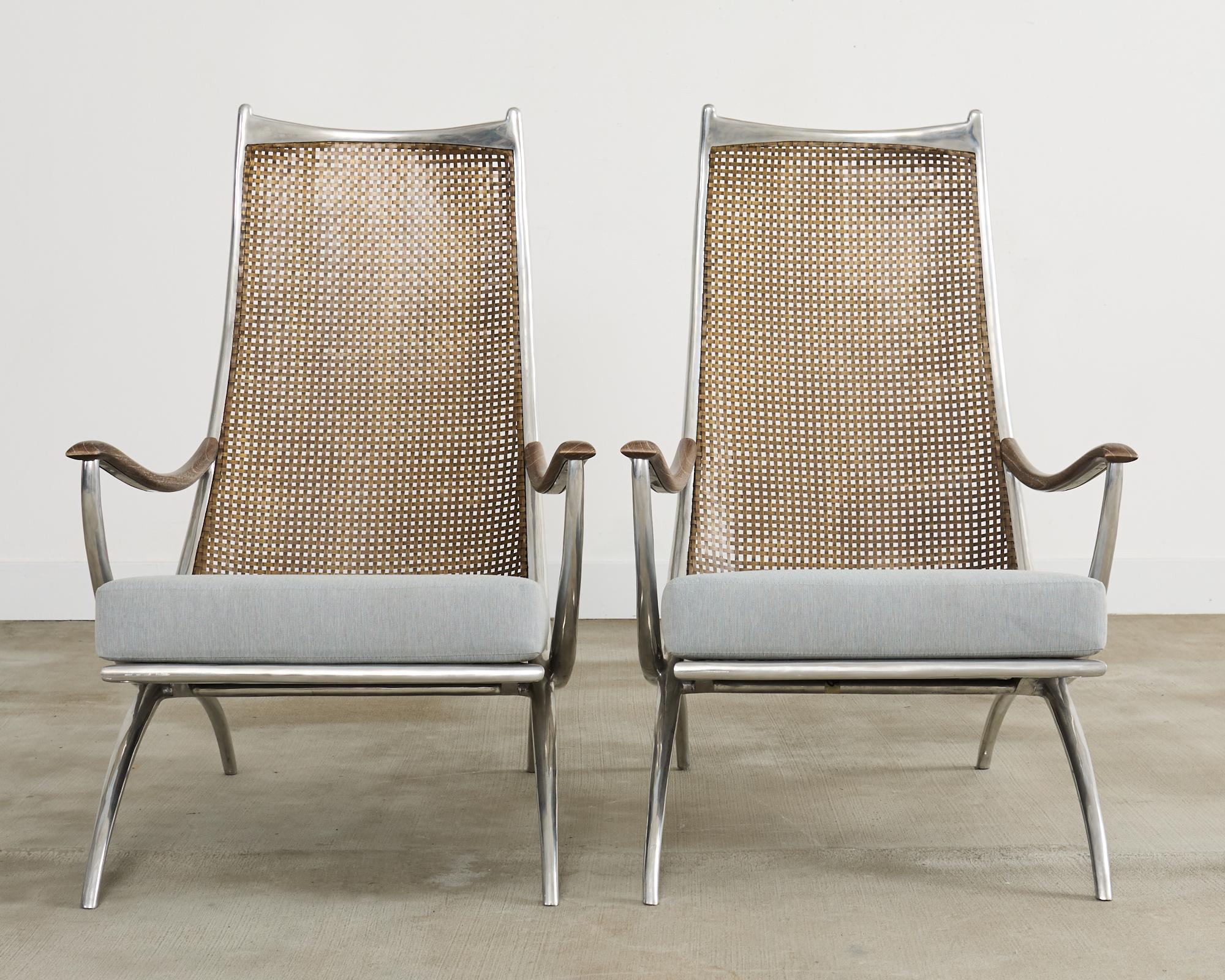 American Set of Four Steel Bronze Turku Lounge Chairs by Ironies For Sale
