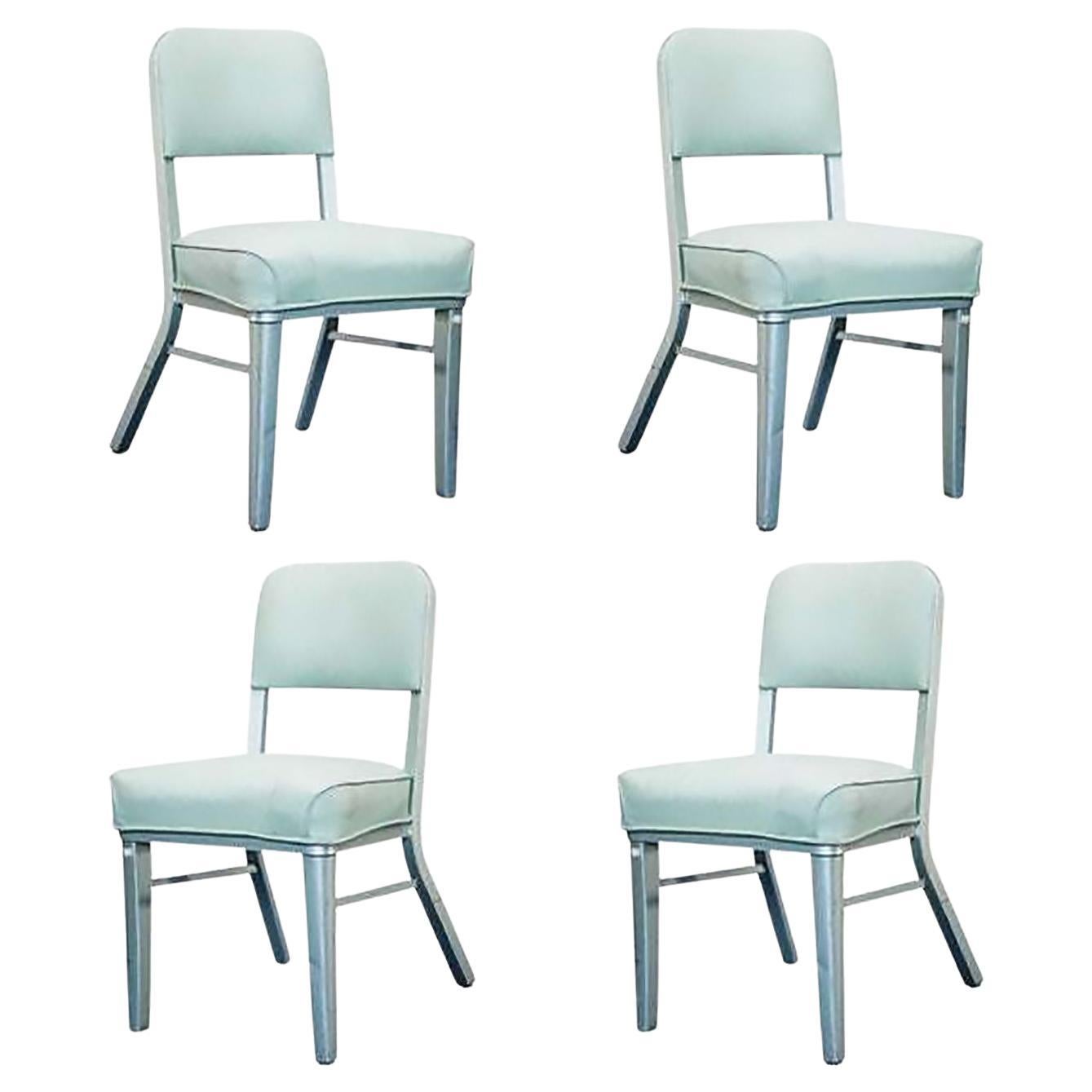 Set of Four Steelcase Industrial Tanker Chairs