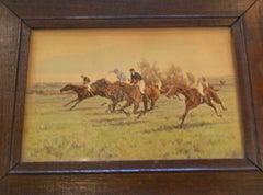 Ensemble de quatre estampes Steeplechase de Thomas Blinks