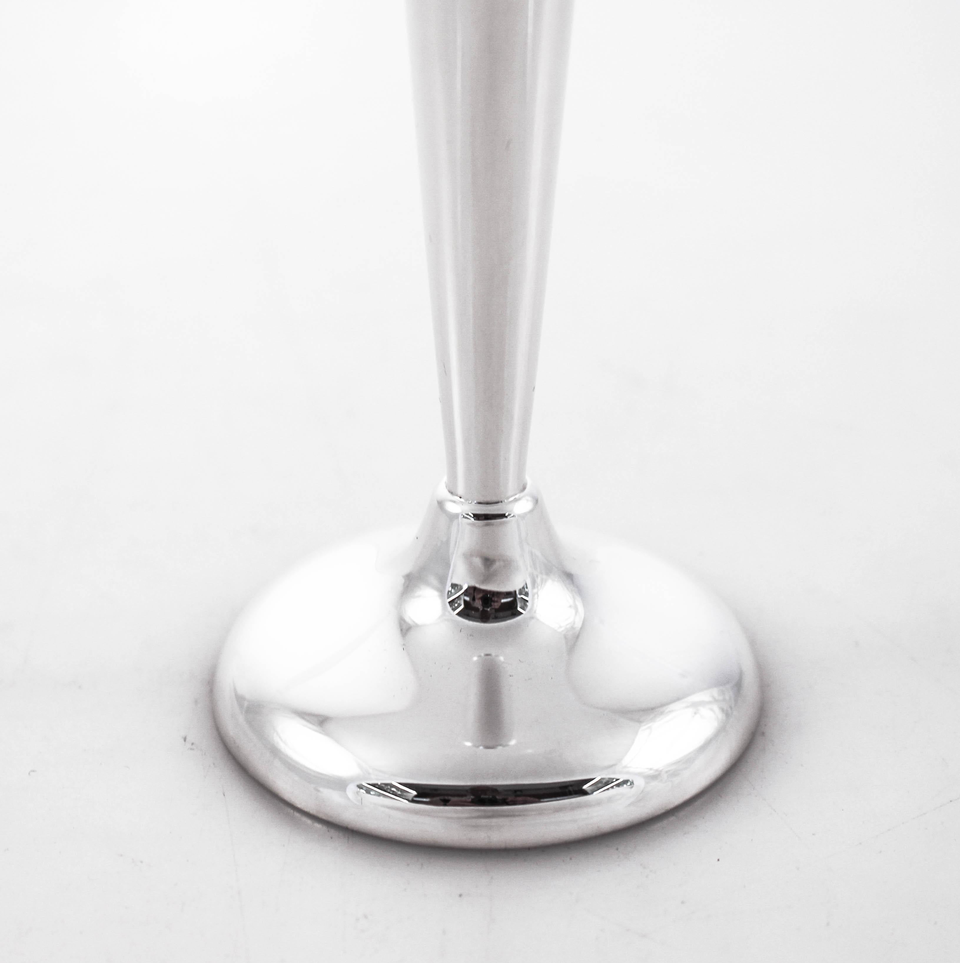 American Set of Four Sterling Bud Vases