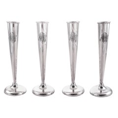 Set of Four Sterling Bud Vases