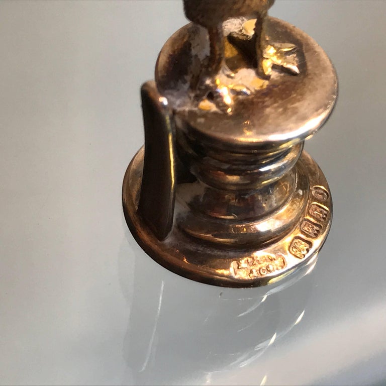 Set of Four Birds Place Card Holders Sterling Silver by E H W and Co