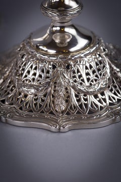 Set of Four Sterling Silver Candlesticks, circa 1900