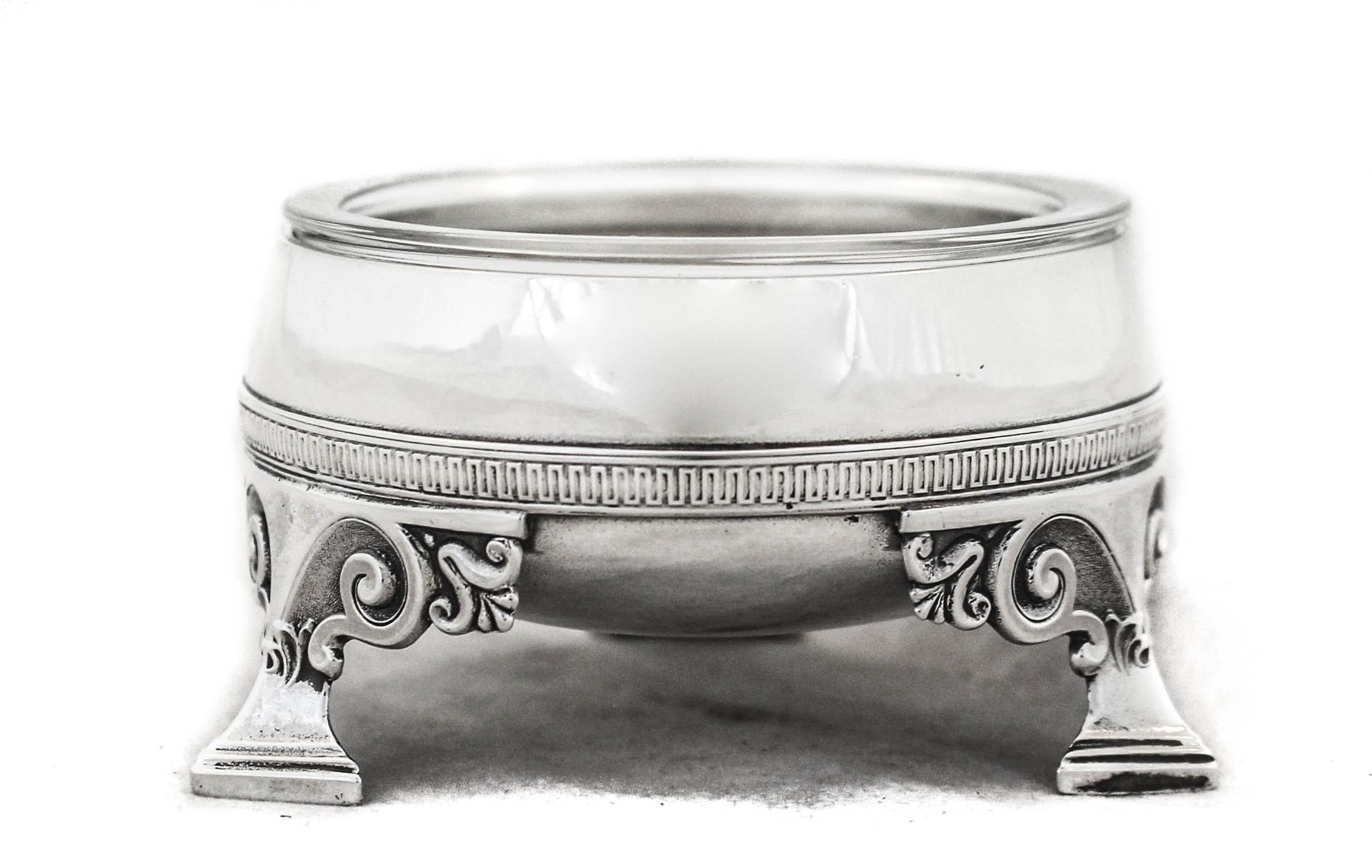 We are thrilled to offer you this set of four sterling silver salt cellars by Tiffany & Company. Not only are they made by the world renowned Tiffany Company they are large and have a real presence. In all our 23 years of buying & selling antique