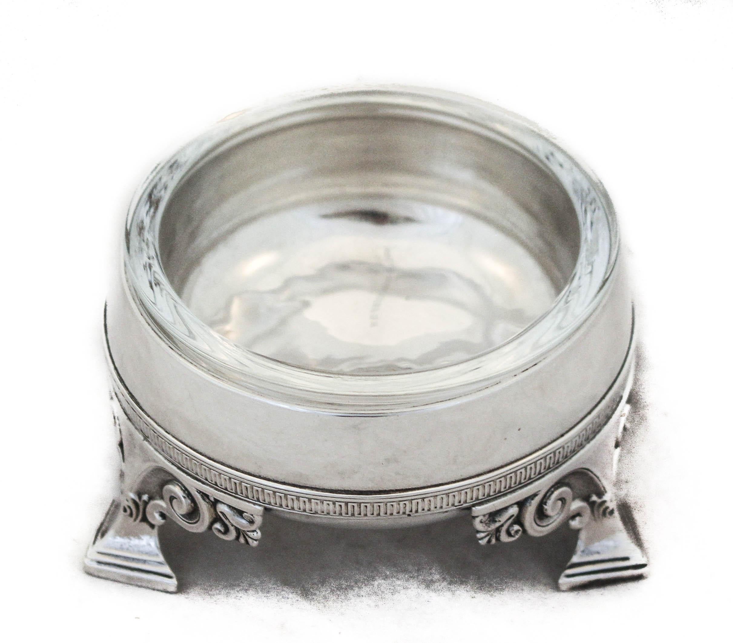 American Set of Four Sterling Tiffany Salt Cellars