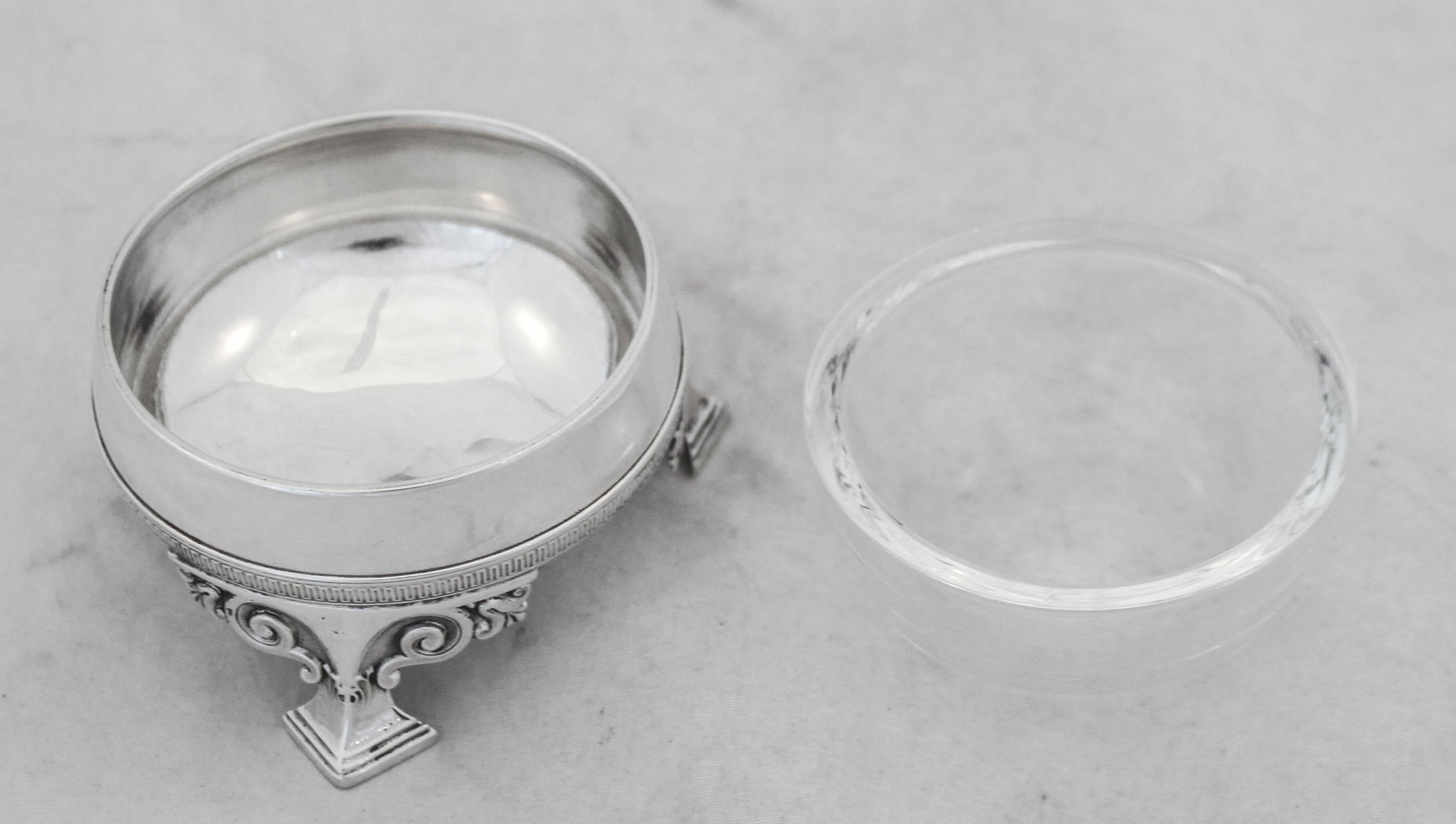 Set of Four Sterling Tiffany Salt Cellars In Excellent Condition In Brooklyn, NY