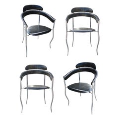 Set of Four Stiletto Architectural Chairs by Arrben, Italy
