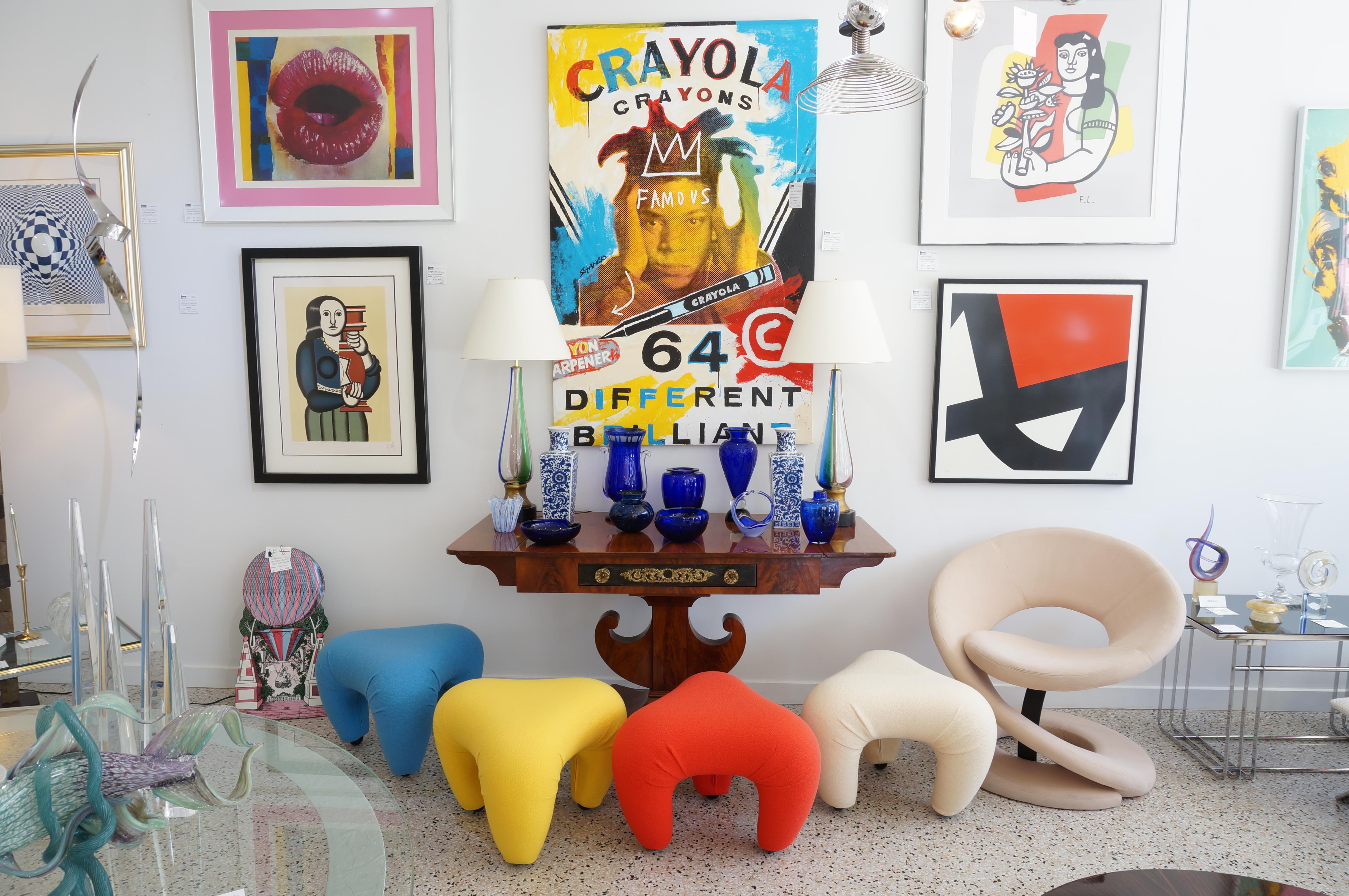 Set of Four Stools by Carlos Bartoli for Rossi de Albizzate 5