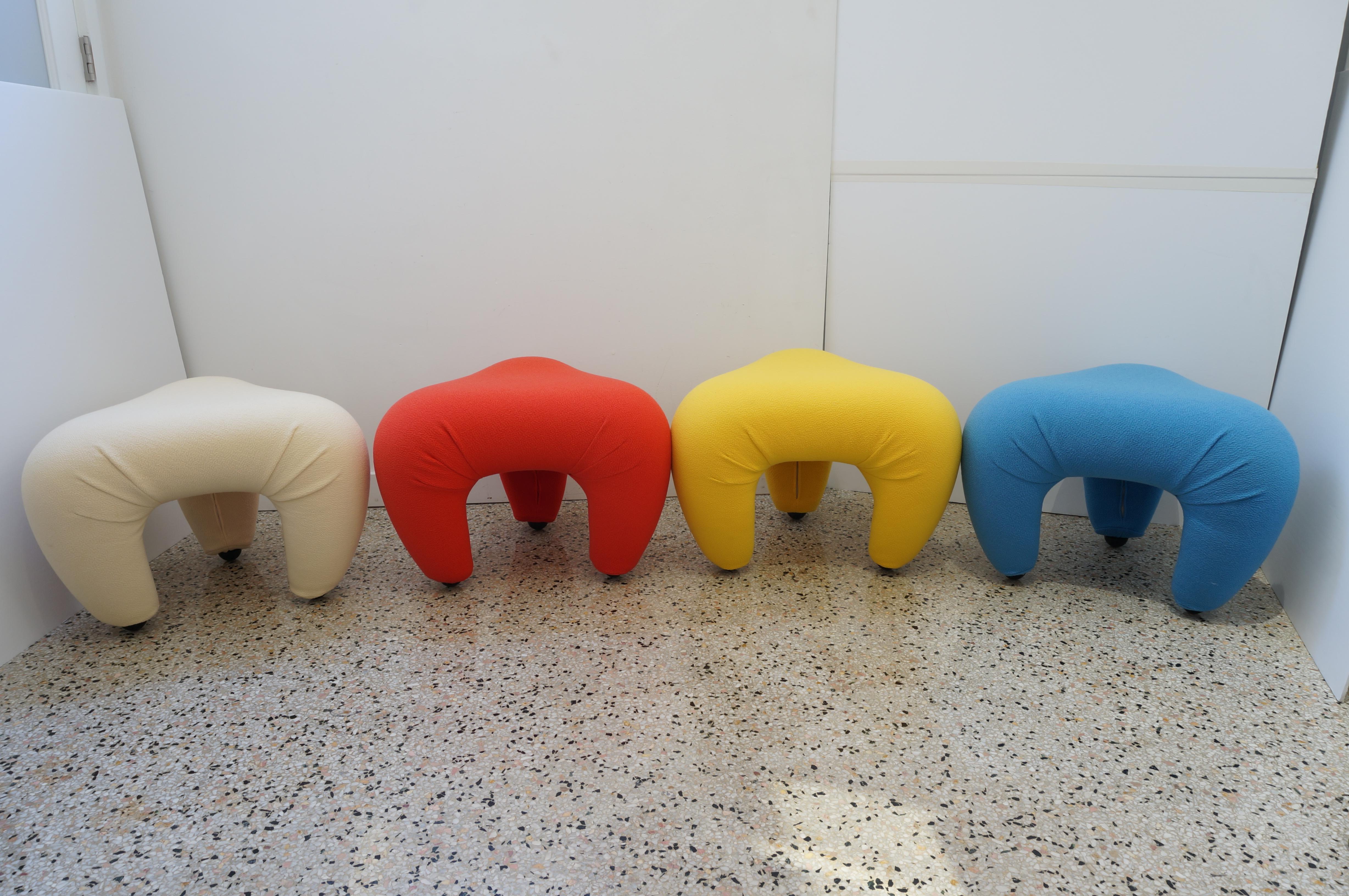 Modern Set of Four Stools by Carlos Bartoli for Rossi de Albizzate