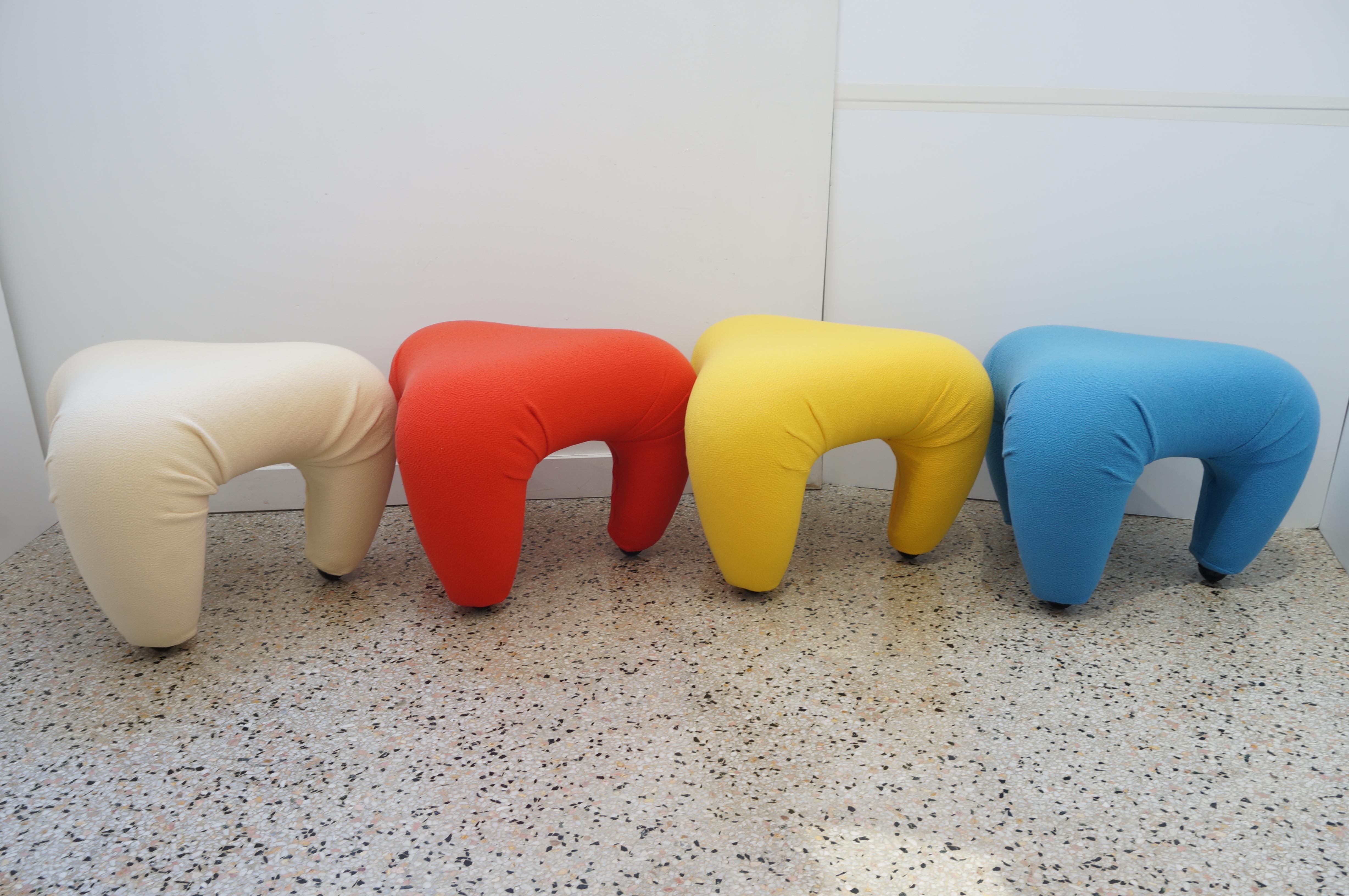 Set of Four Stools by Carlos Bartoli for Rossi de Albizzate In Good Condition In West Palm Beach, FL