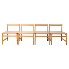 Set of Four Stools in Oak by Hans Wegner, 1980s