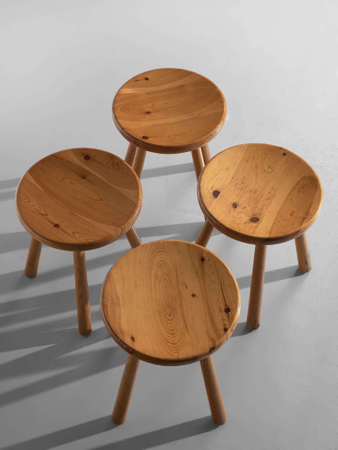 European Two stools in Solid Pine