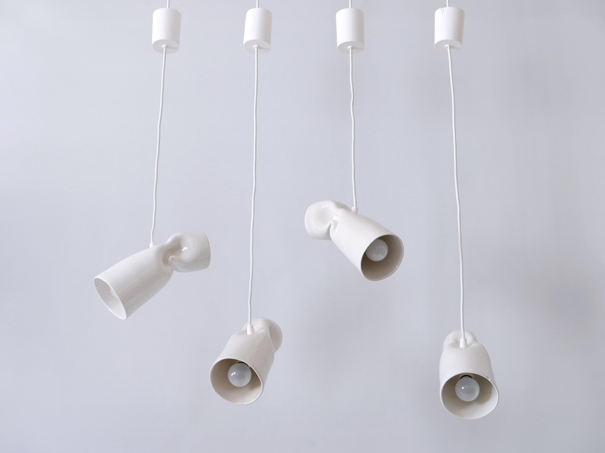 Set of Four Strangled Light Pendant Lamps by Gitta Gschwendtner for Artificial For Sale 3