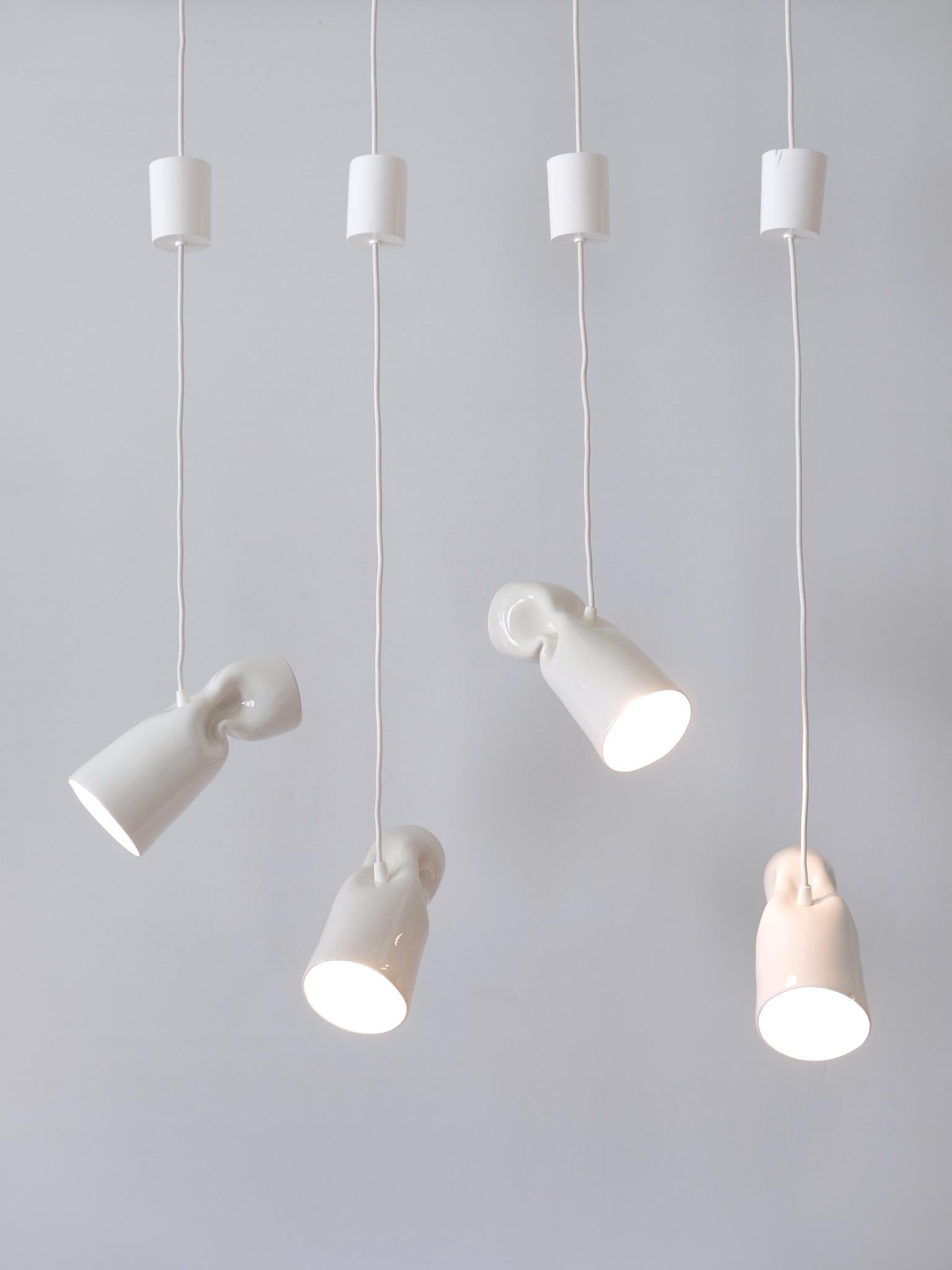 Set of Four Strangled Light Pendant Lamps by Gitta Gschwendtner for Artificial For Sale 3
