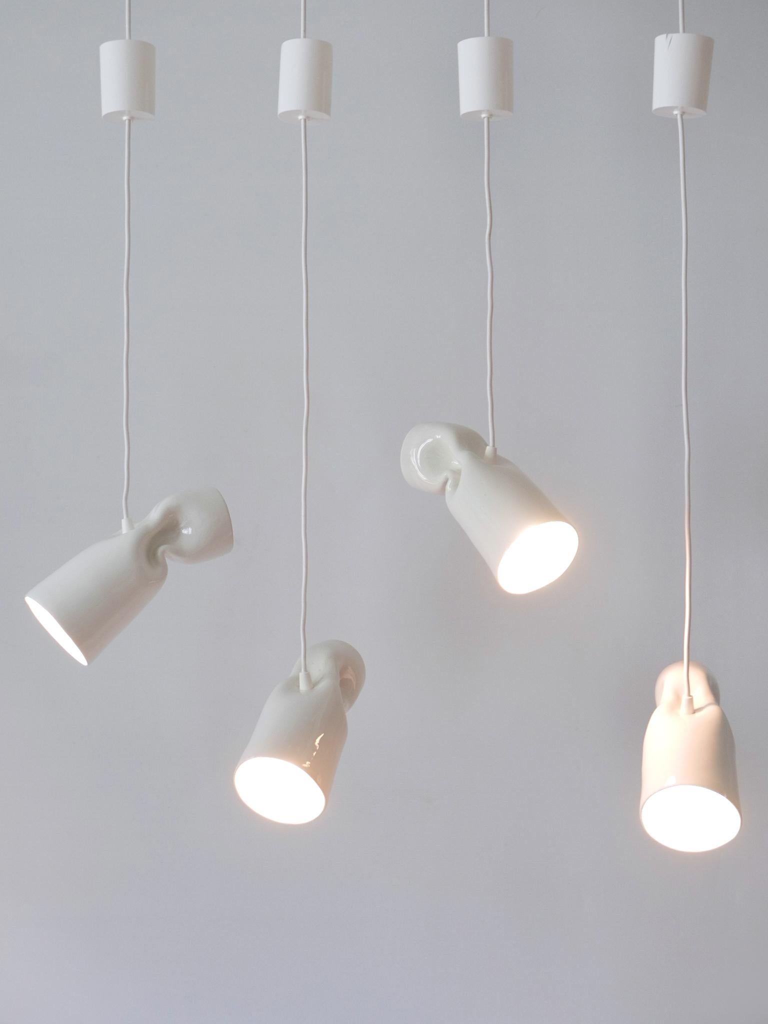 German Set of Four Strangled Light Pendant Lamps by Gitta Gschwendtner for Artificial For Sale