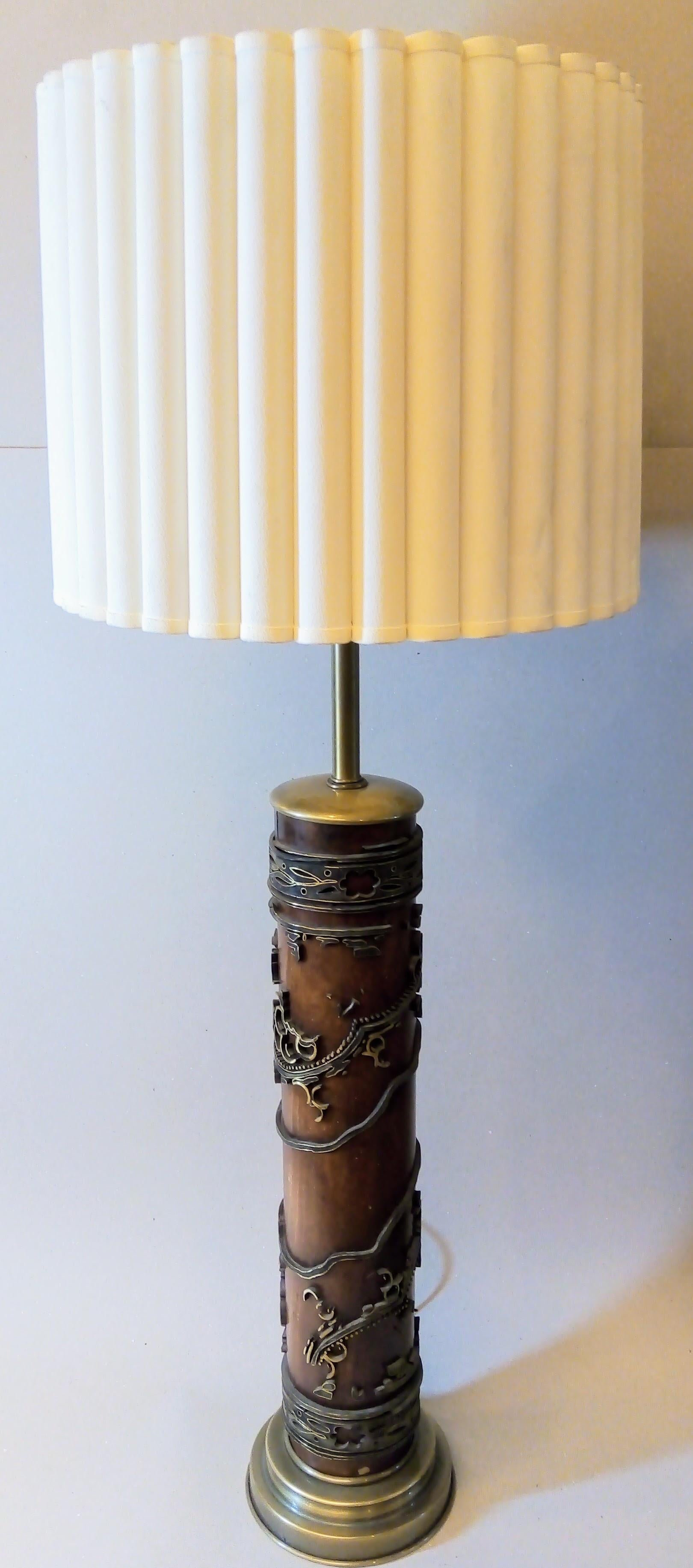 Set of 4 Striking Wallpaper Printing Roller Lamps from the 60's 3