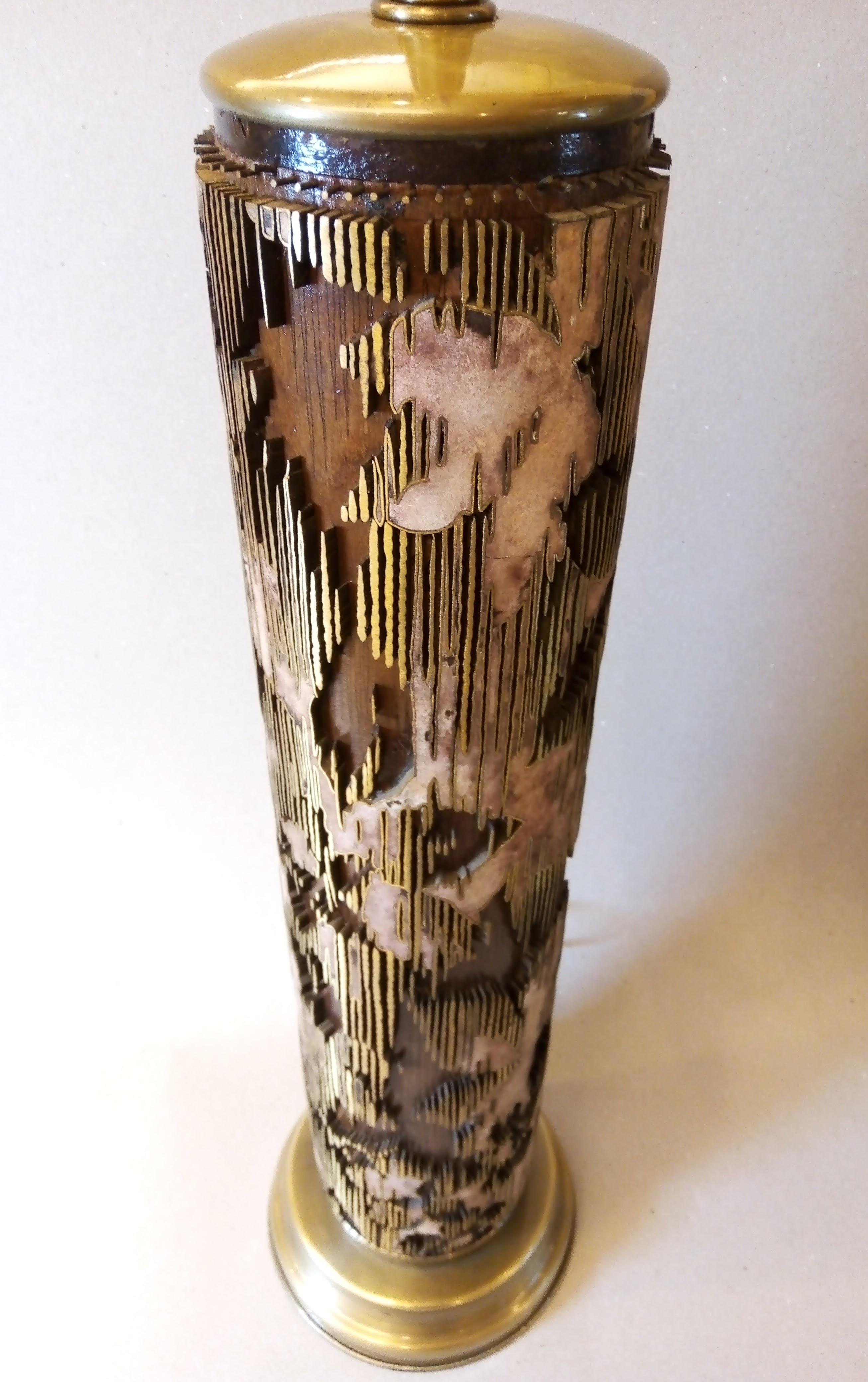 Set of 4 Striking Wallpaper Printing Roller Lamps from the 60's In Good Condition In Mexico, DF