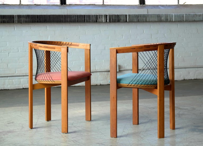 Set of Four String Dining Chairs by Niels Jørgen Haugesen for Tranekaer