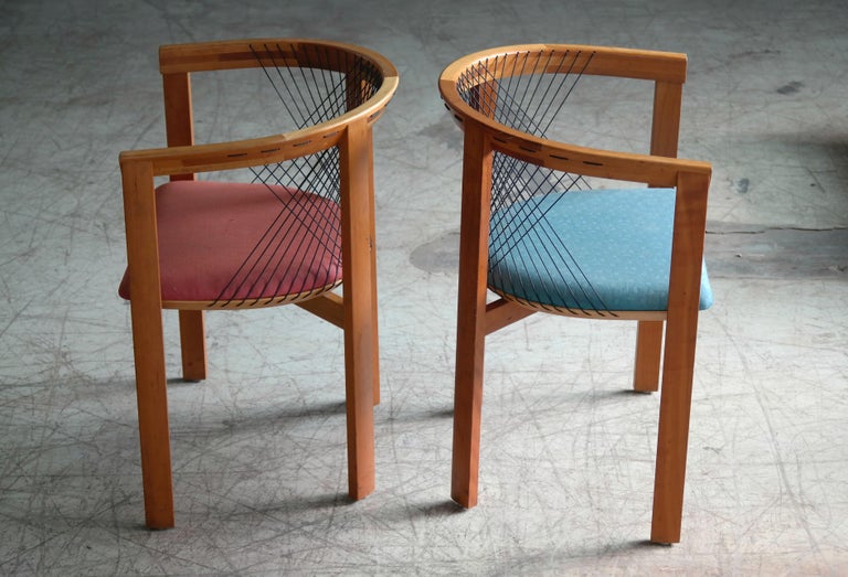 Set of Four String Dining Chairs by Niels Jørgen Haugesen for Tranekaer