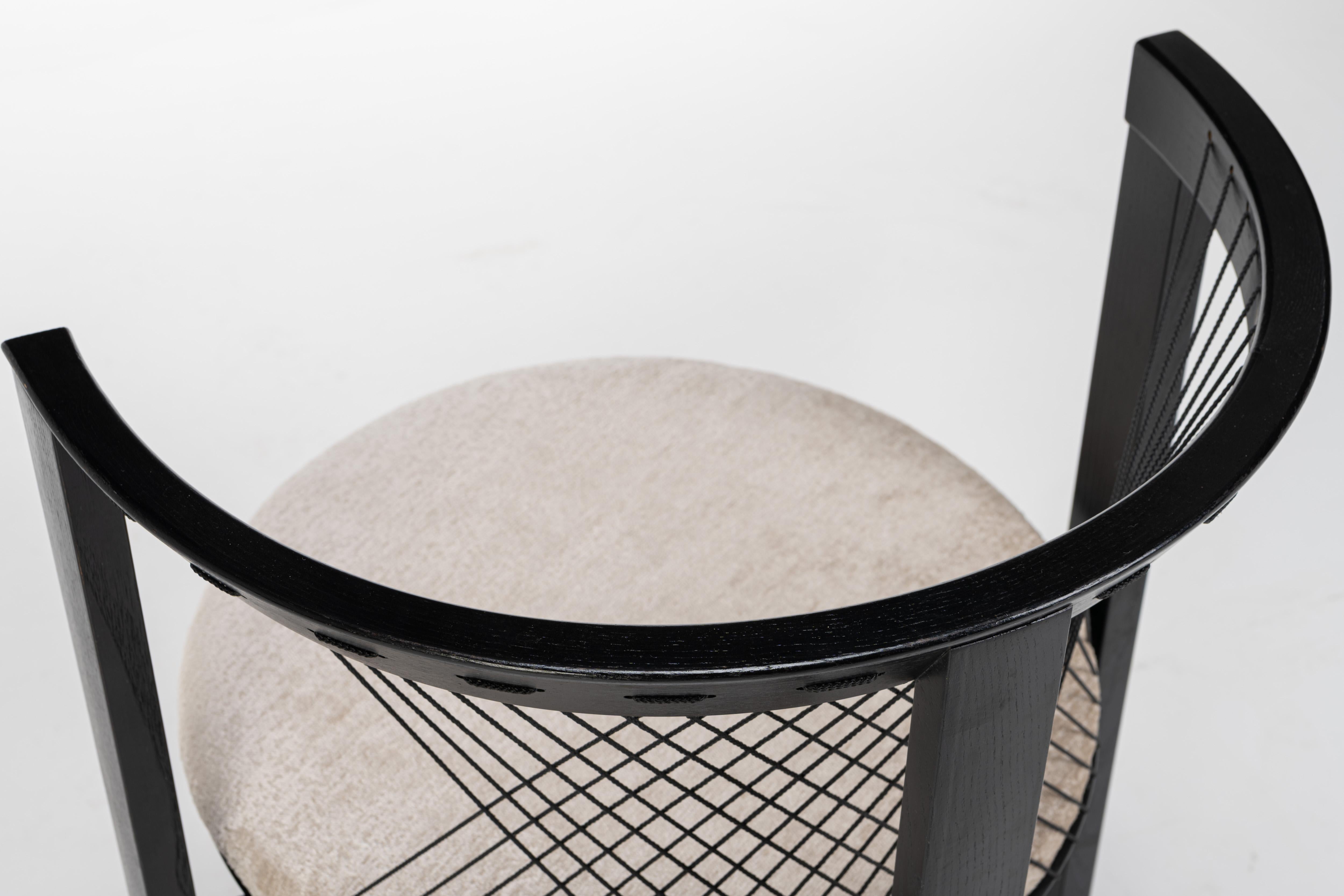 Set of four 'String' dining chairs by Niels Jørgen Haugesen for Tranekaer For Sale 3