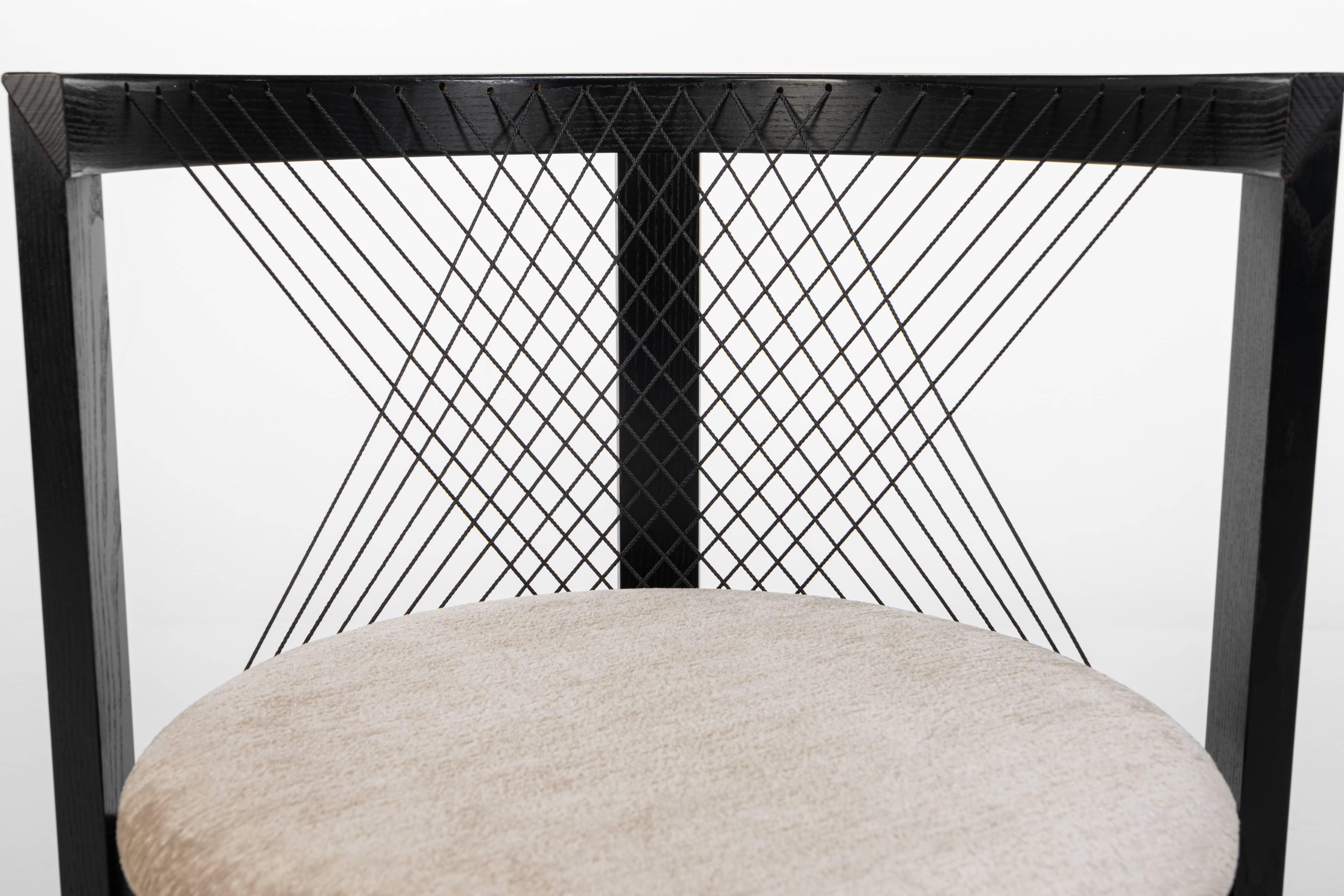 Modern Set of four 'String' dining chairs by Niels Jørgen Haugesen for Tranekaer For Sale