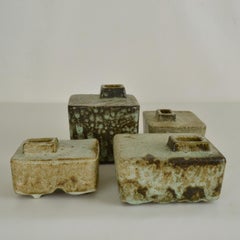 Ensemble de vases sculpturaux en céramique de Studio A par Groeneveldt, années 1960