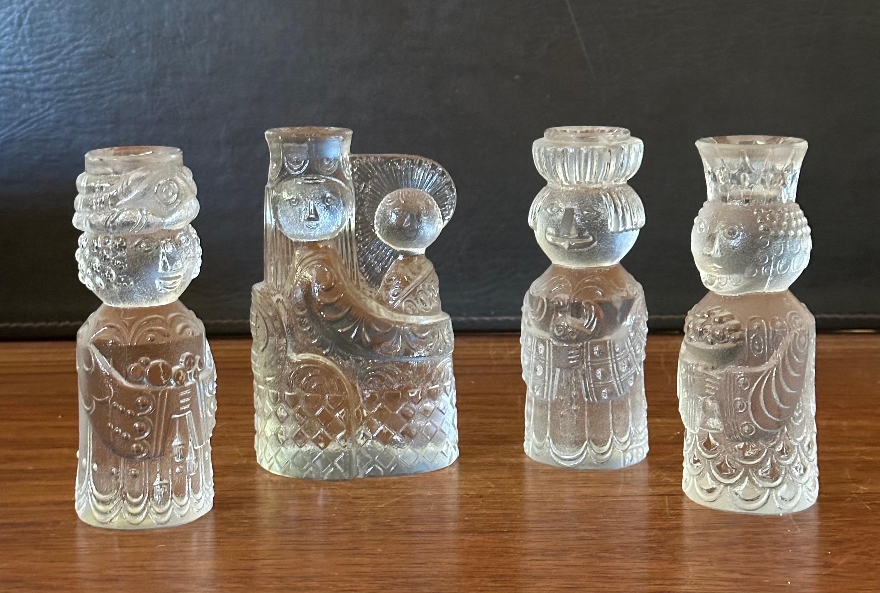 Set di quattro candelieri Studio-Line di Bjorn Wiinblad per Rosenthal Madonna In condizioni buone in vendita a San Diego, CA